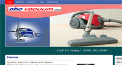 Desktop Screenshot of abcvacuumshop.com